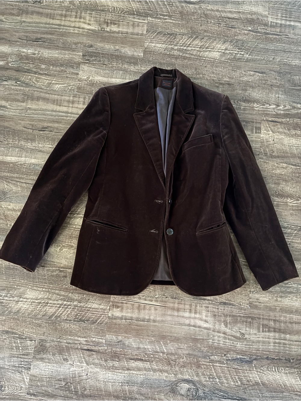 Women’d Dark Brown Velvet Blazer Jacket